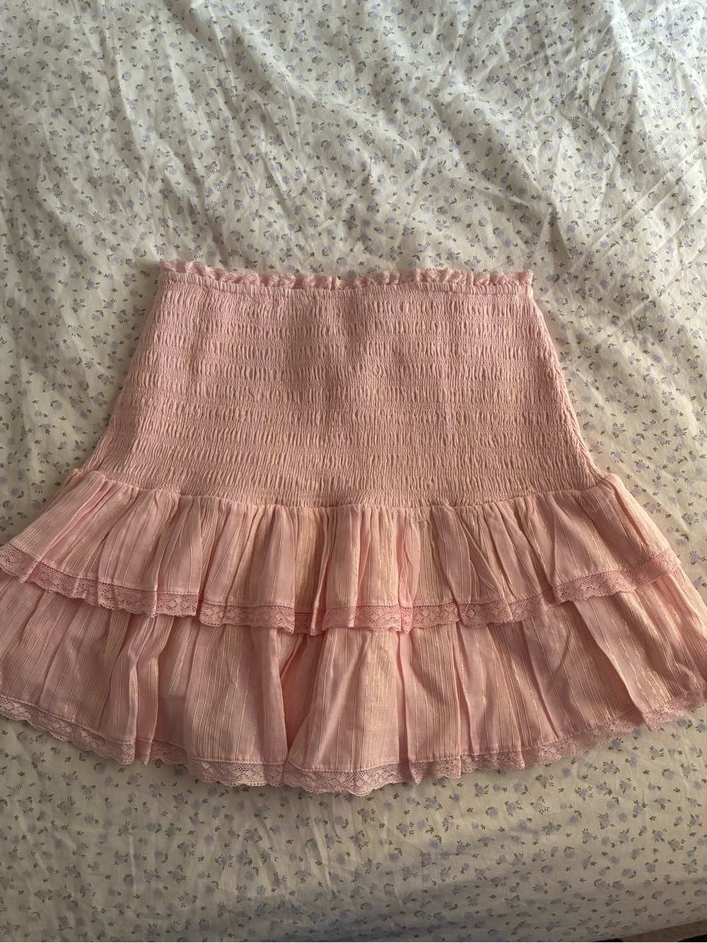 LoveShackFancy Skirt - Pink Gold